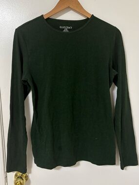 Ellen Tracy Forest Green Long Sleeve Shirt